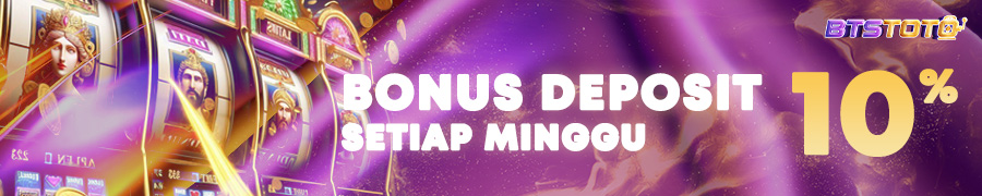 bonus deposit setiap minggu 10%